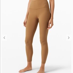 LULULEMON ALIGN PANT 25" — Saddle Brown - sz 6 NWT